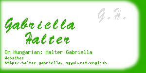 gabriella halter business card